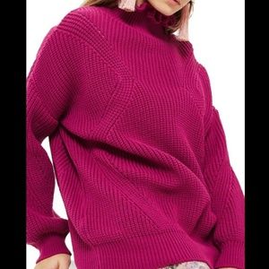 Topshop Sweaters - Topshop Fuschia Frill Neck Sweater Topshop Sweaters - Topshop Fuschia Frill Neck Sweater